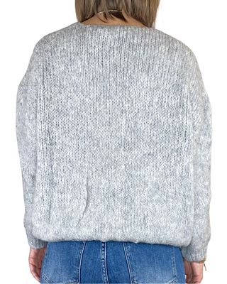 Habiti - Cardigan a scatola - GRIGIO