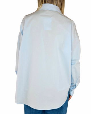 Habiti - Camicia oversize 100% cotone - CELESTE
