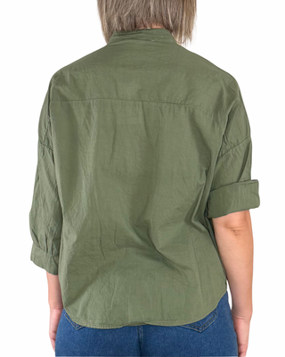 Habiti - Camicia in mussola di cotone - VERDE MILITARE