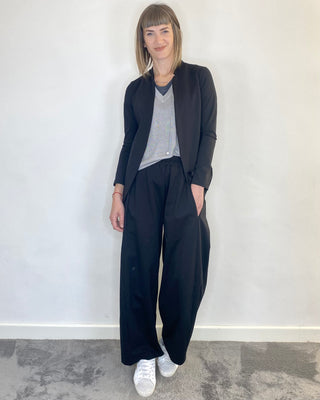 Souvenir - Giacca slim punto milano - NERO