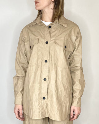 cadì – Berlin über Öko-Lederhemd – Khaki