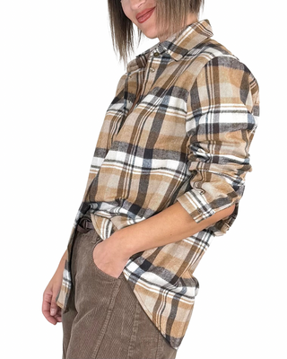 Habiti - Camicia flanella check - CAMMELLO