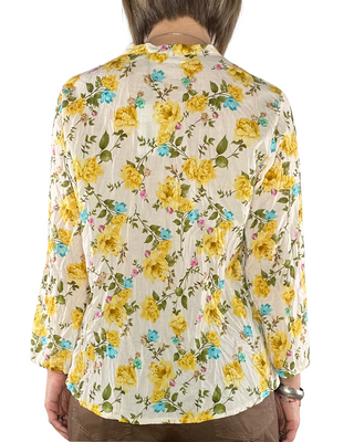 Habiti - Camicia fantasia 100% cotone - GIALLO