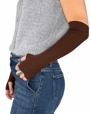 habiti - manicotti misto cachemire - cioccolato