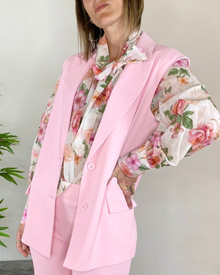 CADì - Gilet lungo poliviscosa - ROSA