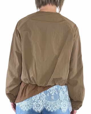Habiti - Nylon bomber jacket - TOBACCO