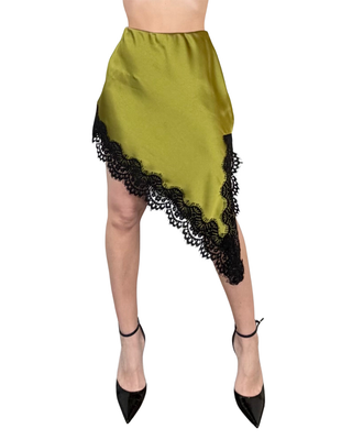 Haveone - Gonna asimmetrica con pizzo - OLIO