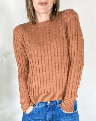 CADì - Maglia trecce - MATTONE