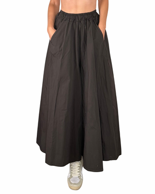 Habiti - Gonna pantalone in cotone - MORO
