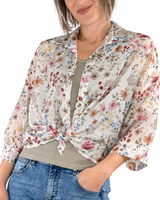 Habiti - Camisa de lyocell provenzal - MANTECA