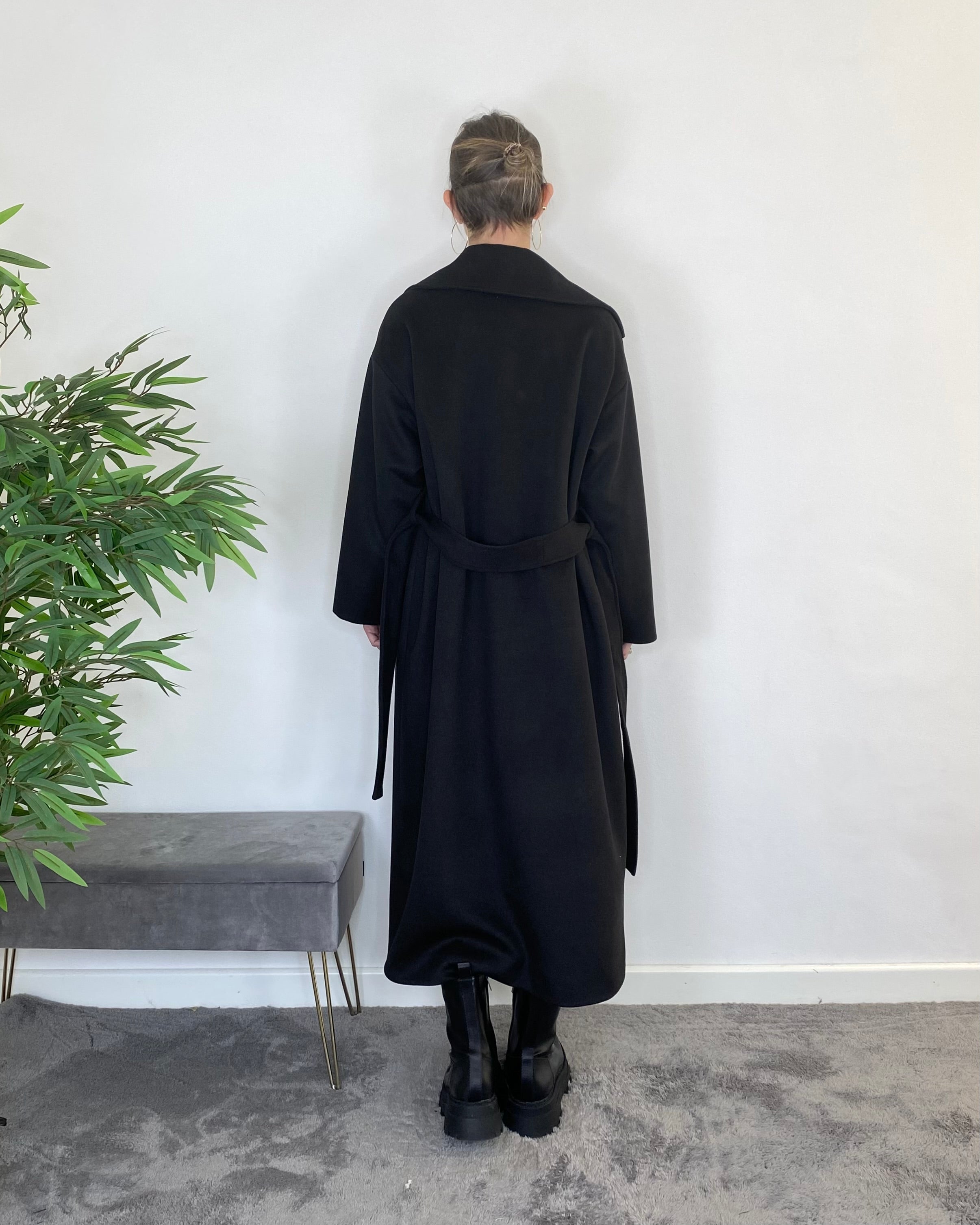 Cappotto a vestaglia - NERO