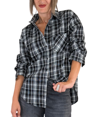 Habiti - Camicia check - NERO