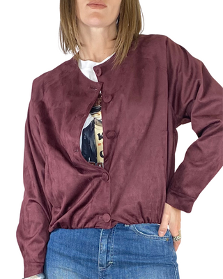 Susy Mix - Bomber effetto suede - VINO