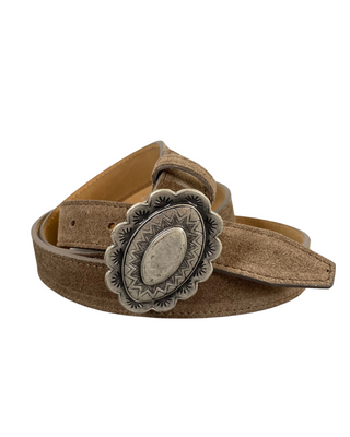 Susy Mix - Cintura camoscio h. 2 cm - FANGO