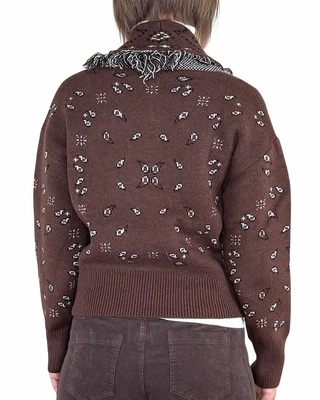 Habiti - Cardigan corto bandana - MORO