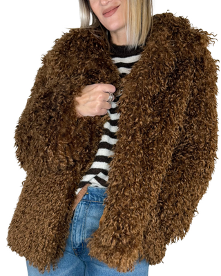 Haveone - Ecopelliccia mongolia - TABACCO