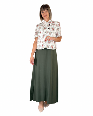 CADì - Abito lungo Aurora - VERDE MILITARE