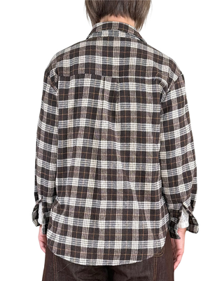 Habiti - Camicia flanella check - MORO/BURRO