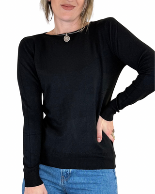 Habiti - Maglia basic rotolino - NERO