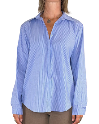 Habiti - Camicia stondata - AZZURRO