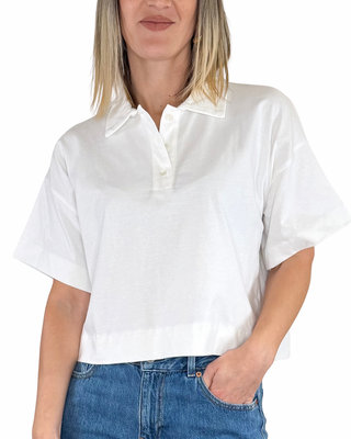 Vicolo - Polo scatola in jersey - PANNA