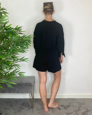 Vicolo - Tuta con shorts TB2891 - NERO