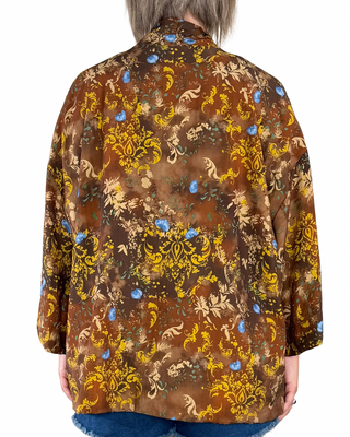CADì - Kimono con fodera camicia - CIOCCOLATO