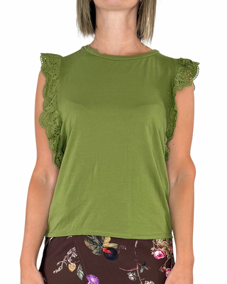 Habiti - T-shirt Eea - VERDE OLIVA
