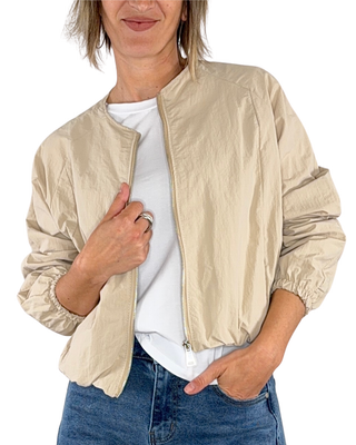 Habiti - Bomber in nylon - BEIGE