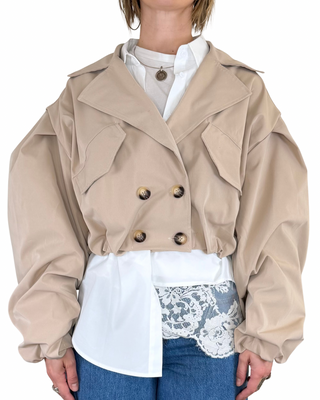 CADì - Trench corto baloon - BEIGE