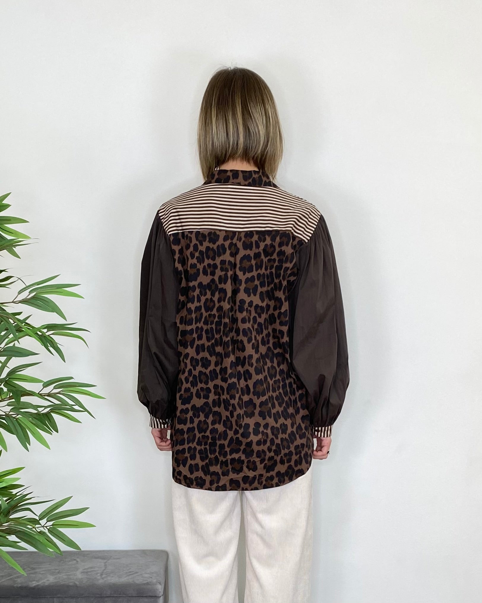 Camicia bastoncino animalier - MORO