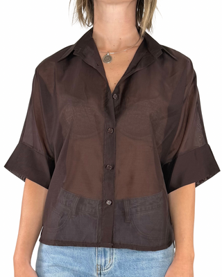 Habiti - Camicia Brenda a scatola - MORO