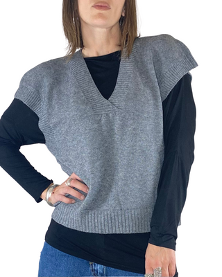 Susy Mix - Gilet spalla scesa - ANTRACITE