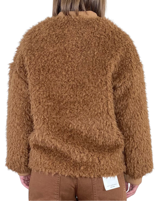 vicolo - bomber teddy - tabacco