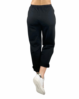 susy mix - felpa m/manica con pantalone baloon - nero