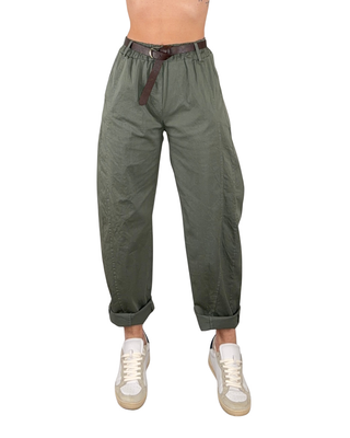 Habiti - Pantalone Fiona baloon - VERDE MILITARE
