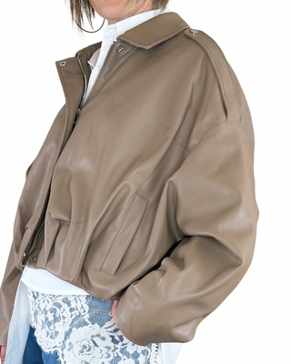 CADì - Bomber baloon ecopelle - FANGO