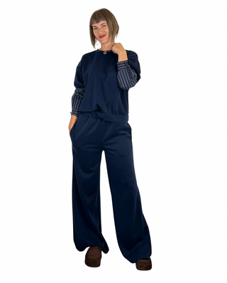Habiti - Coordinato scuba camicia - BLU