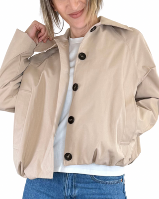 Habiti - Trench corto leggermente imbottito - BEIGE