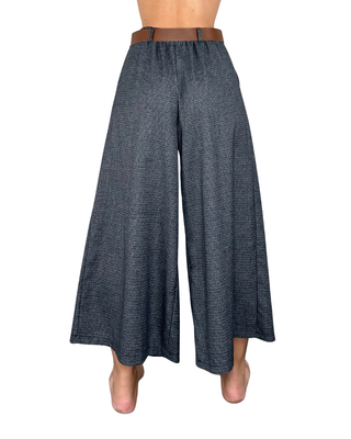 Habiti - Pantalone ampio pied-de-poule - GRIGIO