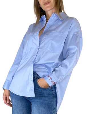 Habiti - Camicia spalla scesa - CELESTE