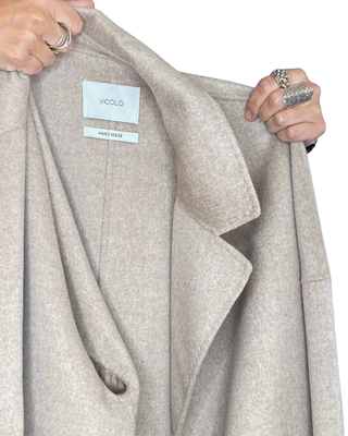 vicolo - cappotto ovetto hand made - beige