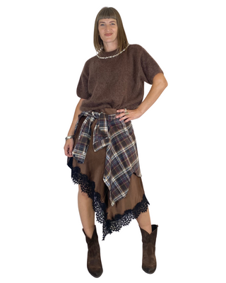 Habiti - Maglia mohair cabochon - MORO