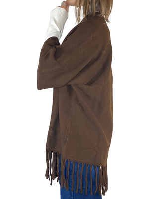 Susy Mix - Cardigan frange - MORO