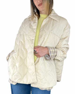 Habiti - Giacca trapuntata over - BURRO