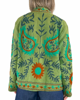 CADì - Suzani 100% cotone - VERDE OLIVA