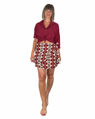 Habiti - Camicia in mussola di cotone - ROSSO INDIA