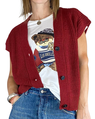 Vicolo - Gilet punto inglese - BORDEAUX