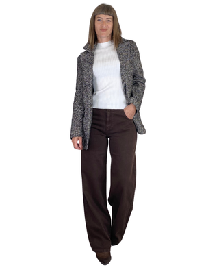 vicolo - cappottino spinato - nero