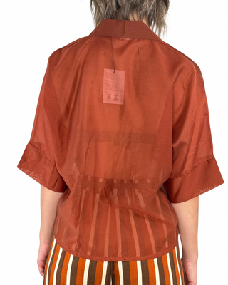 Habiti - Camicia Brenda a scatola - MATTONE